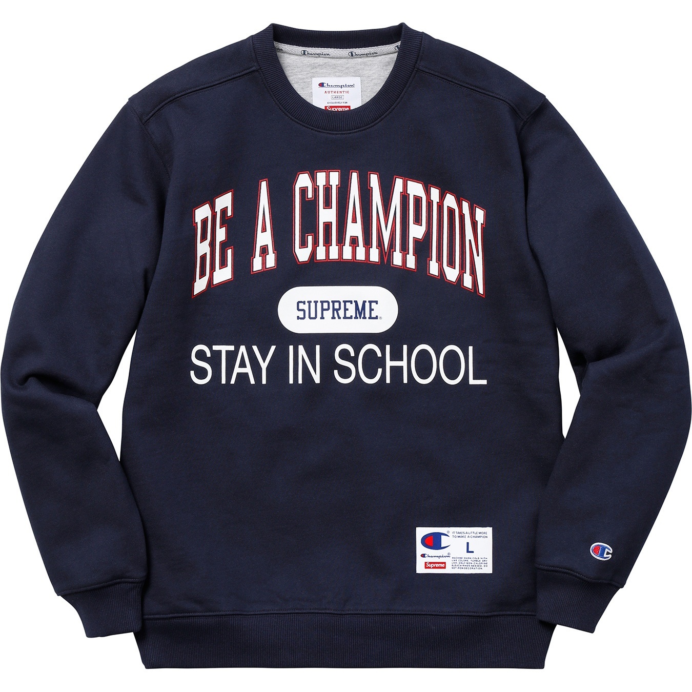 Supreme®/Champion® Stay In School Crewneck view 4